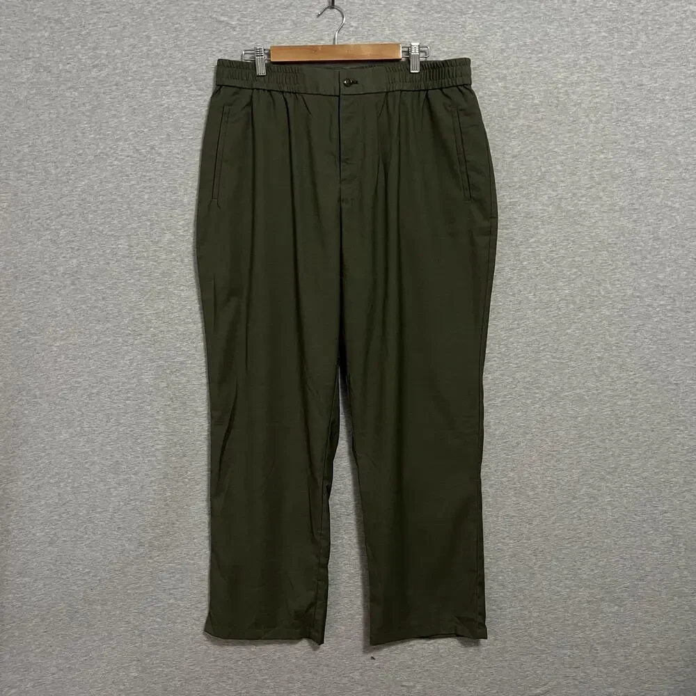 Harry Brown‎ London Pants Mens 38R Bamboo Viscose Blend Stretch Elastic Waist